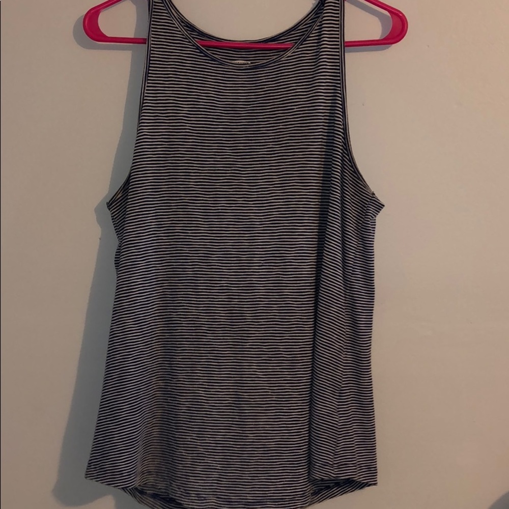 Striped blue/white tank top